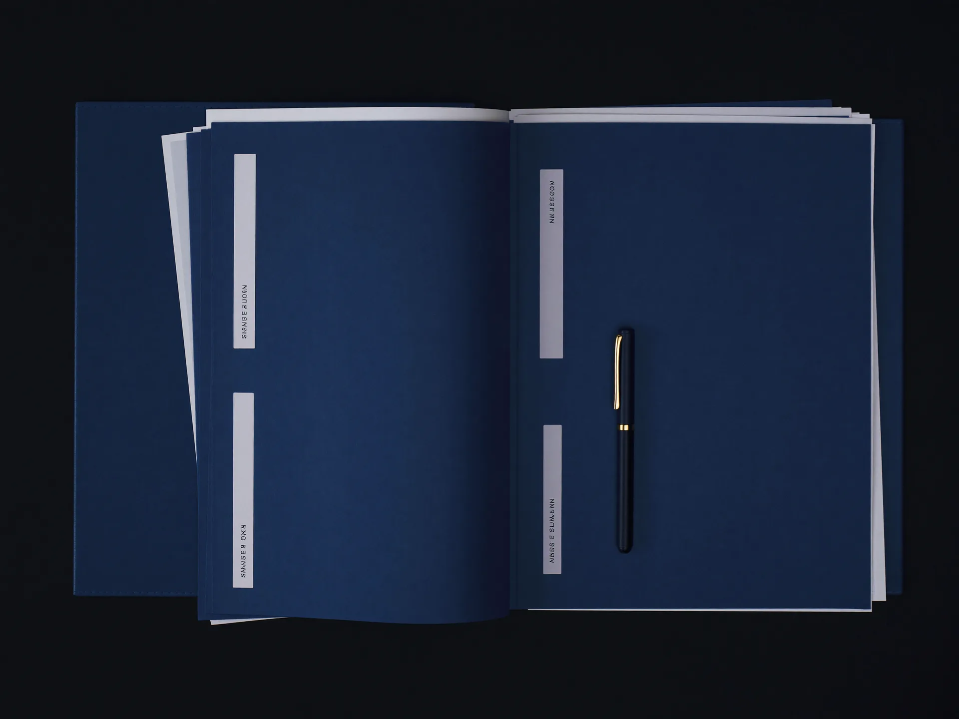 Organized business documents ready for review